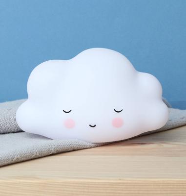 Kleine nachtlamp voor kinderen LITTLE LIGHTS Slapende wolk A Little Lovely Company wit