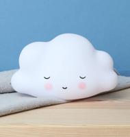 Kleine nachtlamp voor kinderen LITTLE LIGHTS Slapende wolk A Little Lovely Company wit
