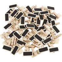 Creativ Company Schoolbord met wasknijpers, afm 4x2 cm, 100 stuk/ 1 doos