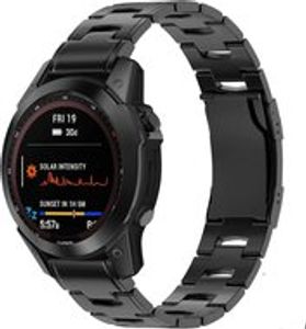 Titanium schakelband - Zwart - Garmin Forerunner 745 / 935 / 945 / 955 / 965