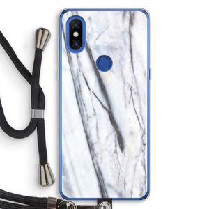 Gestreepte marmer: Xiaomi Mi Mix 3 Transparant Hoesje met koord