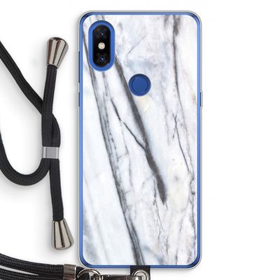 Gestreepte marmer: Xiaomi Mi Mix 3 Transparant Hoesje met koord