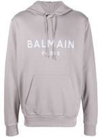 Balmain hoodie à logo imprimé - Gris - thumbnail