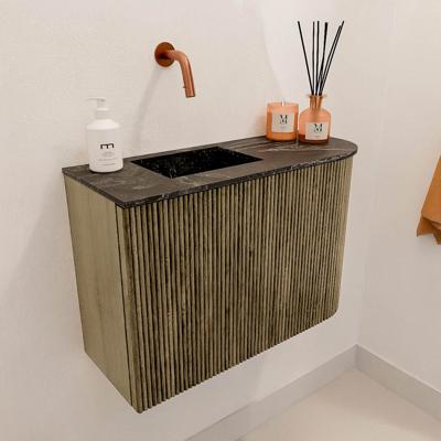 Toiletmeubel Mondiaz Joya Dlux | 61.6 cm | Meubelkleur Dusk | Faye wastafel Lava Wasbak Links | Zonder kraangat(en)