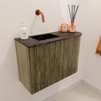 Toiletmeubel Mondiaz Joya Dlux | 61.6 cm | Meubelkleur Dusk | Faye wastafel Lava Wasbak Links | Zonder kraangat(en)