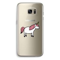 Eenhoorn: Samsung Galaxy S7 Edge Transparant Hoesje