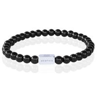 Memphis Kralen Armband Zwarte Onyx Agaat & Silver