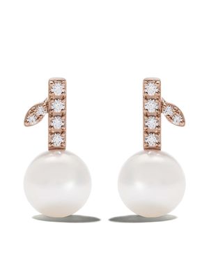 TASAKI boucles d'oreilles Kugel en or rose 18ct ornées de diamants