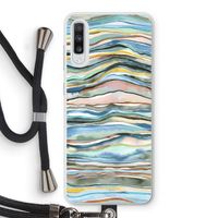 Watercolor Agate: Samsung Galaxy A70 Transparant Hoesje met koord