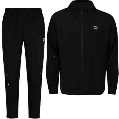 Cruyff Quartz Woven Trainingspak Hooded Zwart
