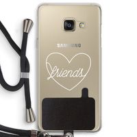 Friends heart pastel: Samsung Galaxy A3 (2016) Transparant Hoesje met koord