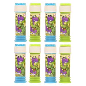 Dinosaurus bellenblaas - 8x - flesje met bal spelletje in dop - 60 ml - uitdeel cadeaus