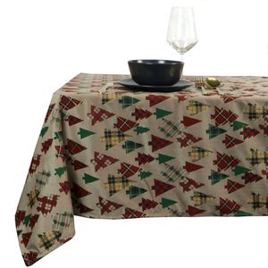 Unique Living tafelkleed kerst - kerstbomen print -polyester -200 x 150 cm   -