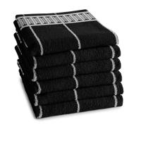 6x DDDDD keukendoek jules 50x55 cm antraciet