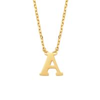 Minimalistische letter ketting - 14K GOUD - Goud - A