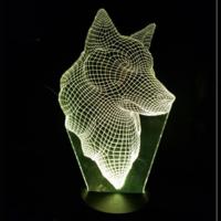 3D LED LAMP - WOLF - thumbnail