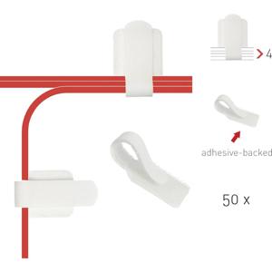 Label-the-cable WALL klittenband Nylon, Polyester Zwart, Wit 50 stuk(s)