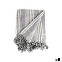 Multifunctionele sjaal Gift Decor 2658LG 2658LG Wit Grijs 235 x 205 cm Strepen (8 Stuks)
