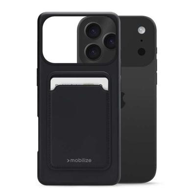 Mobilize Rubber Gelly Card Case Apple iPhone 17 Pro Matt Black
