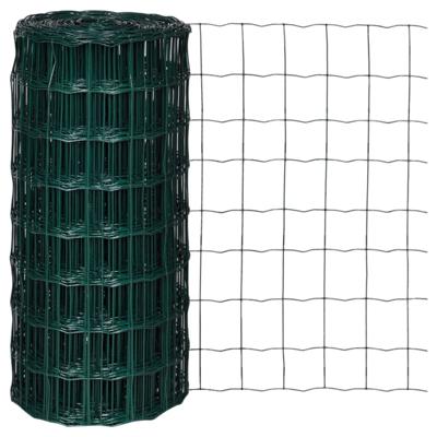 VidaXL Euro hek 10x0,8 m staal groen