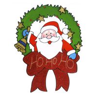Kerst decoratie stickers kerstman plaatjes 30 cm - Feeststickers - thumbnail