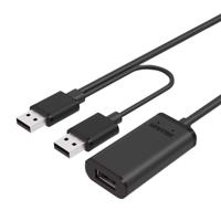 UNITEK Y-278 USB-kabel USB 2.0 10 m 2 x USB A USB A Zwart