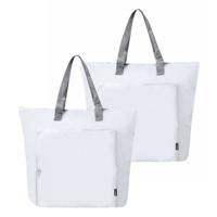 Koeltas Bondi - 2x - wit - lunchpakket of drankjes - 15 liter - 45 x 36 x 9 cm - shopper model