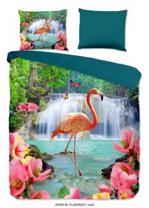 Pure Dekbedovertrek Micropercal Flamingo 2 - multi 240x200/220cm