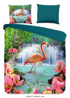 Pure Dekbedovertrek Micropercal Flamingo 2 - multi 240x200/220cm - thumbnail