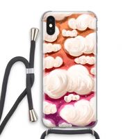 Katoen Wolken: iPhone XS Transparant Hoesje met koord
