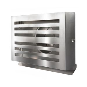 Overdruk Ventilatierooster Beta 15 cm Geborsteld RVS Weckx