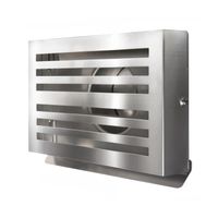 Overdruk Ventilatierooster Beta 15 cm Geborsteld RVS Weckx