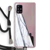 Gestreepte marmer: Samsung Galaxy A51 5G Transparant Hoesje met koord
