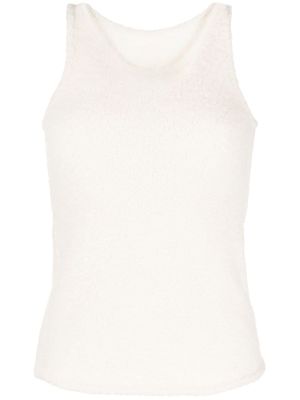 Low Classic haut sans manches en maille - Blanc