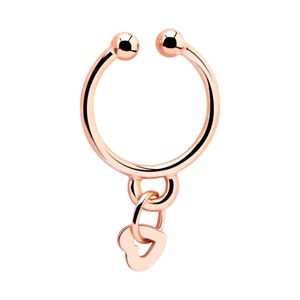 Fake Septum Met roségoud verguld chirurgisch staal Fake Piercings