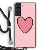 Hartje: Samsung Galaxy S21 FE Transparant Hoesje met koord
