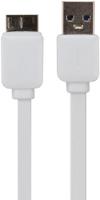 Micro-USB 3.0 naar USB A 3.0 platte kabel 1m wit Velleman Micro-USB 3.0 naar USB A 3.0 platte kabel 1m wit Velleman