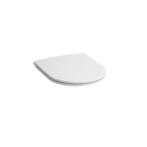 Laufen closetzitting slim 37.4x44.3x5.3cm met deksel met dempingsmechanisme afneembaar systeem duroplast wit h8989660000001