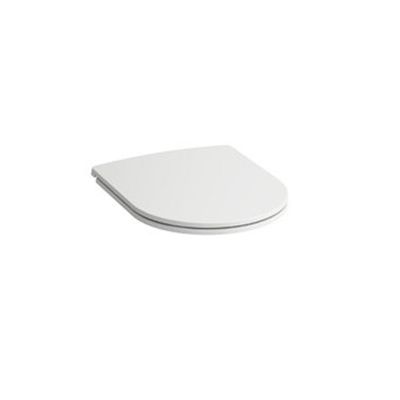 Laufen closetzitting slim 37.4x44.3x5.3cm met deksel met dempingsmechanisme afneembaar systeem duroplast wit h8989660000001
