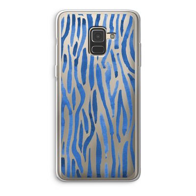 Blauwe nerven: Samsung Galaxy A8 (2018) Transparant Hoesje