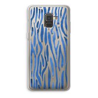 Blauwe nerven: Samsung Galaxy A8 (2018) Transparant Hoesje