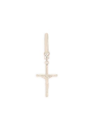 Dolce & Gabbana boucle d'oreille à pendentif croix - Argent