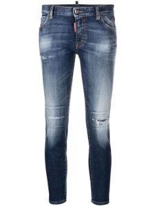 DSQUARED2 low-rise skinny-leg cropped jeans - Bleu