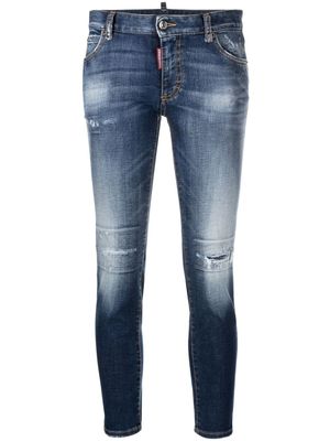DSQUARED2 jean skinny à taille basse - Bleu