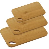 Bamboe houten snijplanken voordeel set in 3 verschillende formaten - Snijplanken - thumbnail