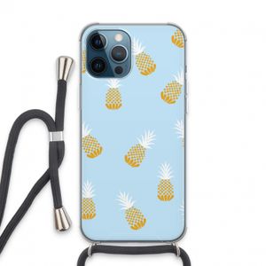 Ananasjes: iPhone 13 Pro Max Transparant Hoesje met koord