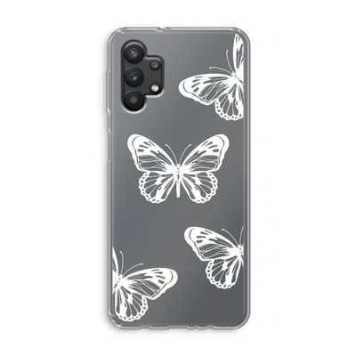 White butterfly: Samsung Galaxy A32 5G Transparant Hoesje