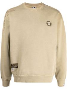 AAPE BY *A BATHING APE® sweat à patch logo - Tons neutres