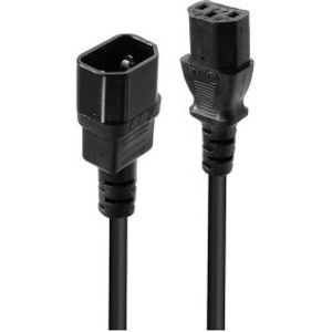 Lindy 30321 electriciteitssnoer Zwart 1 m C14 stekker C13 stekker