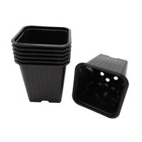 Plantjes/stekjes maken kweekpotjes/stekpotjes - set 14x stuks - zwart - 9 x 9 cm - Stekpotjes